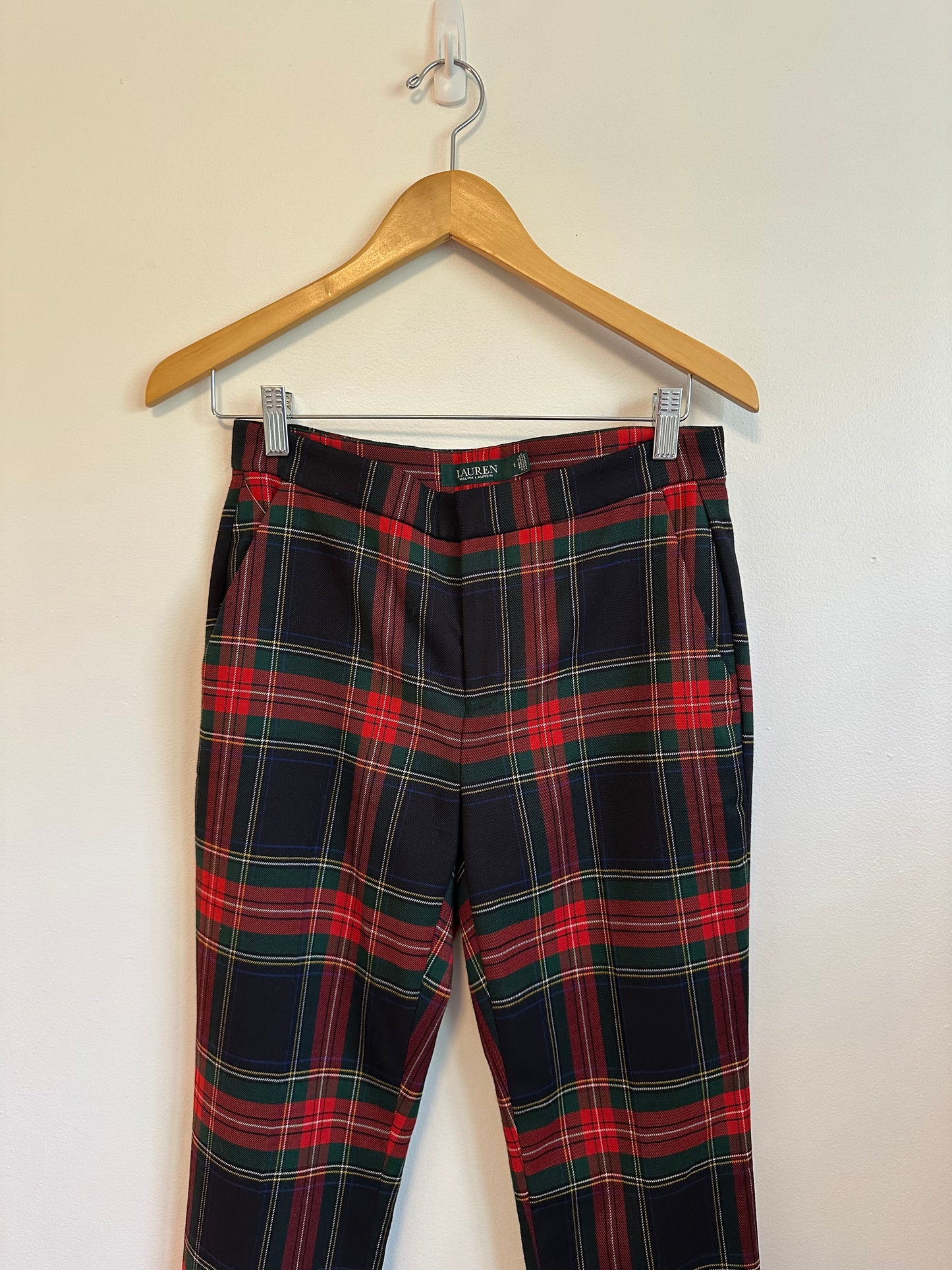 Lauren Ralph Lauren Red Plaid Tartan Trousers | Size 2