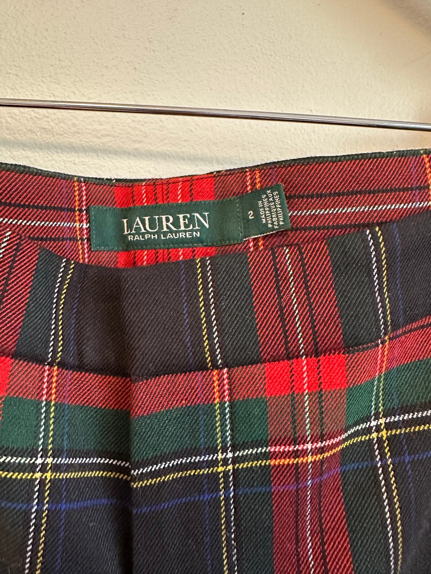 Lauren Ralph Lauren Red Plaid Tartan Trousers | Size 2