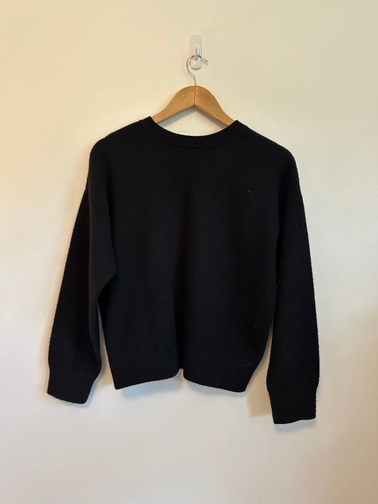 Vince Black Cashmere Crewneck Sweater | Size XS