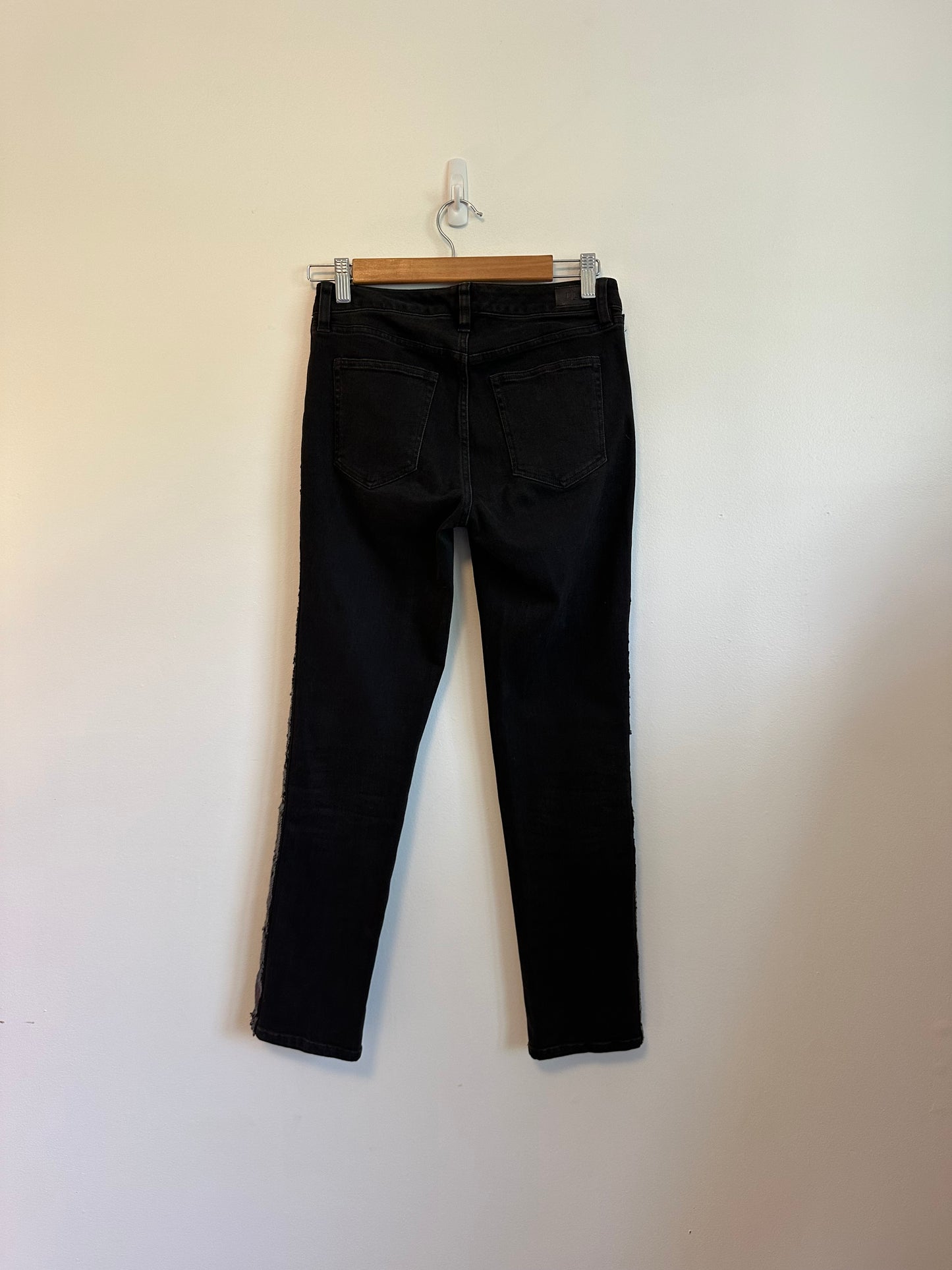 Lauren Ralph Lauren Black Jeans with Sequin Side Panels | Size 0