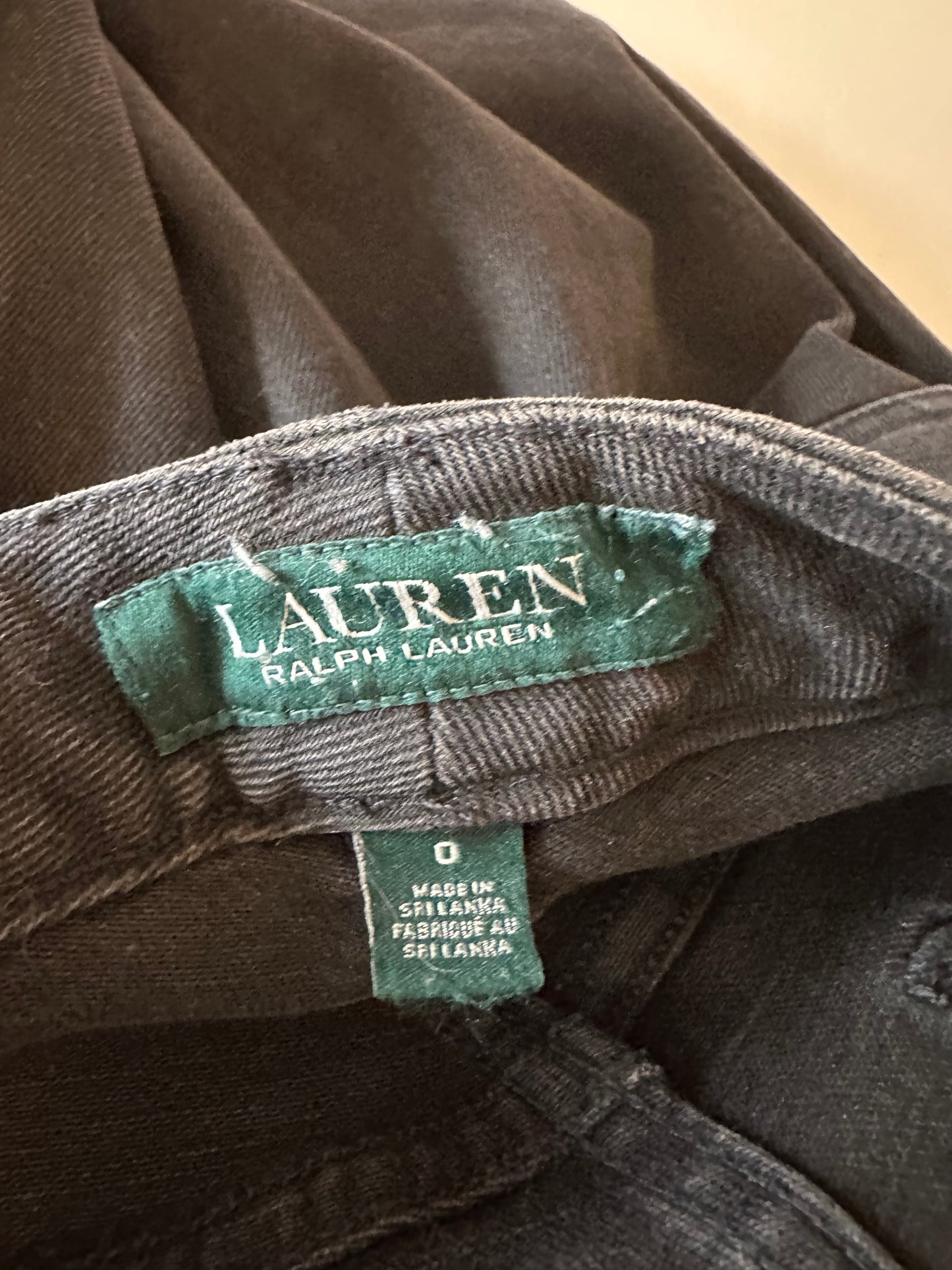 Lauren Ralph Lauren Black Jeans with Sequin Side Panels | Size 0