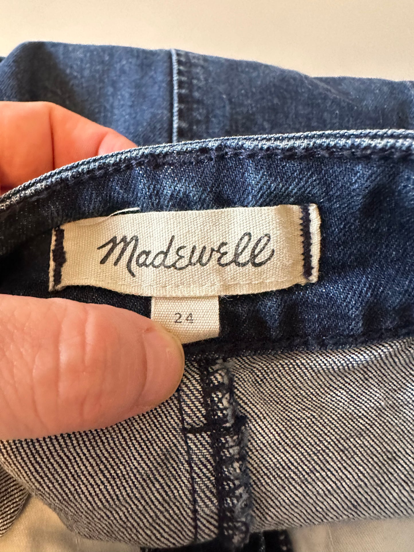 Madewell Full Zip Denim Midi Skirt | Size 24