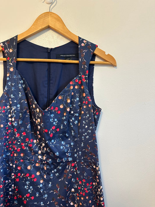 French Connection Sweetheart Fit and Flare Floral Dress | Size 4