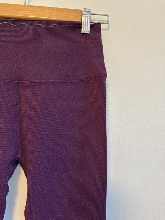 Spiritual Gangster Icon Seamless High-Waist Legging in Eggplant Glitter | M/L