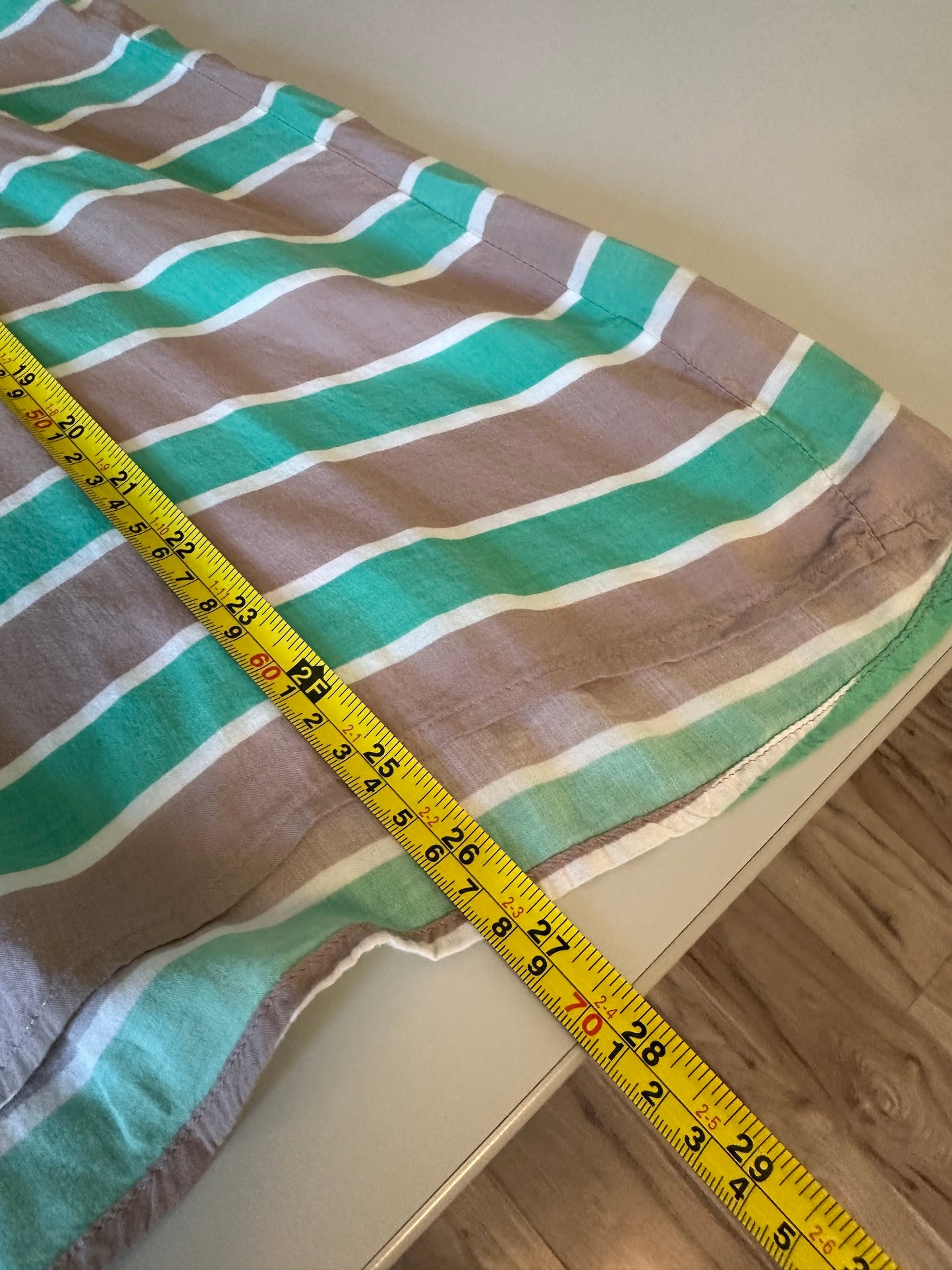 Splendid Gray and Green Striped Sleeveless Blouse | Size Medium