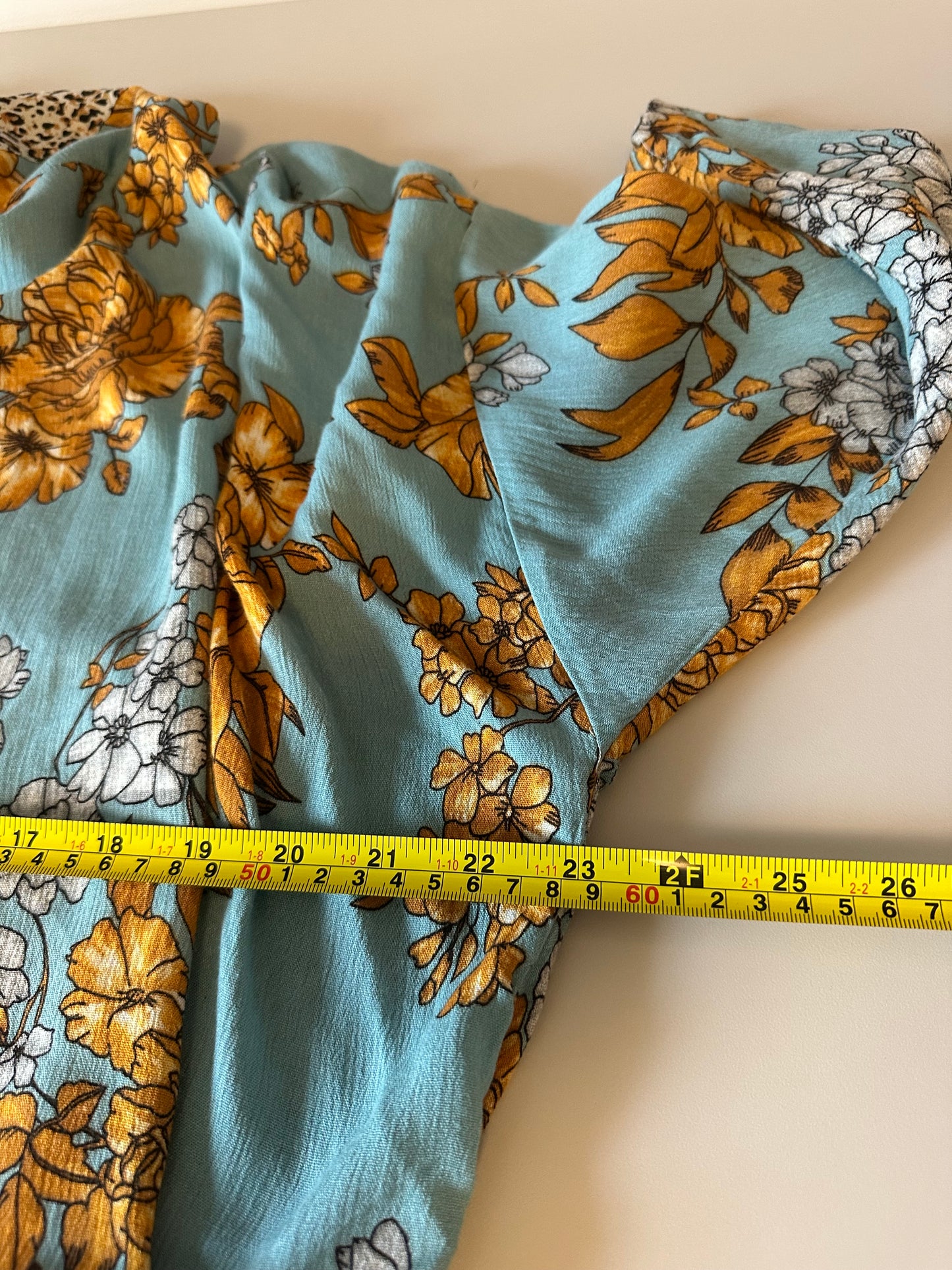 Anthropologie Leopard Trimmed Floral Kimono | One Size