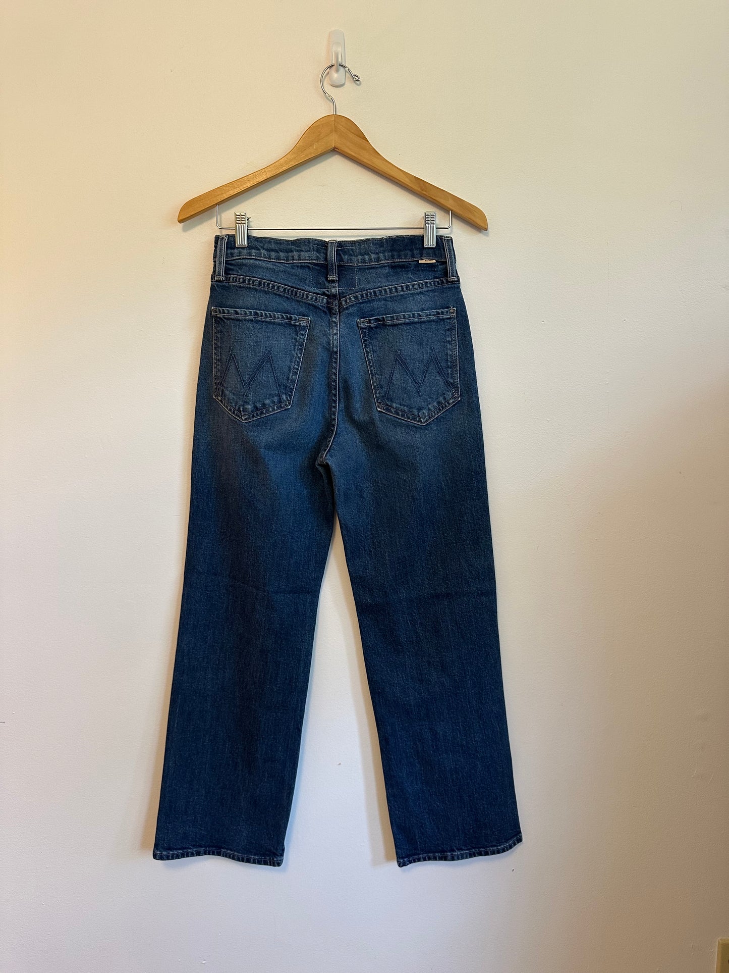 Mother Rambler Zip Ankle Jeans in Let's Wine About It | Size 28
