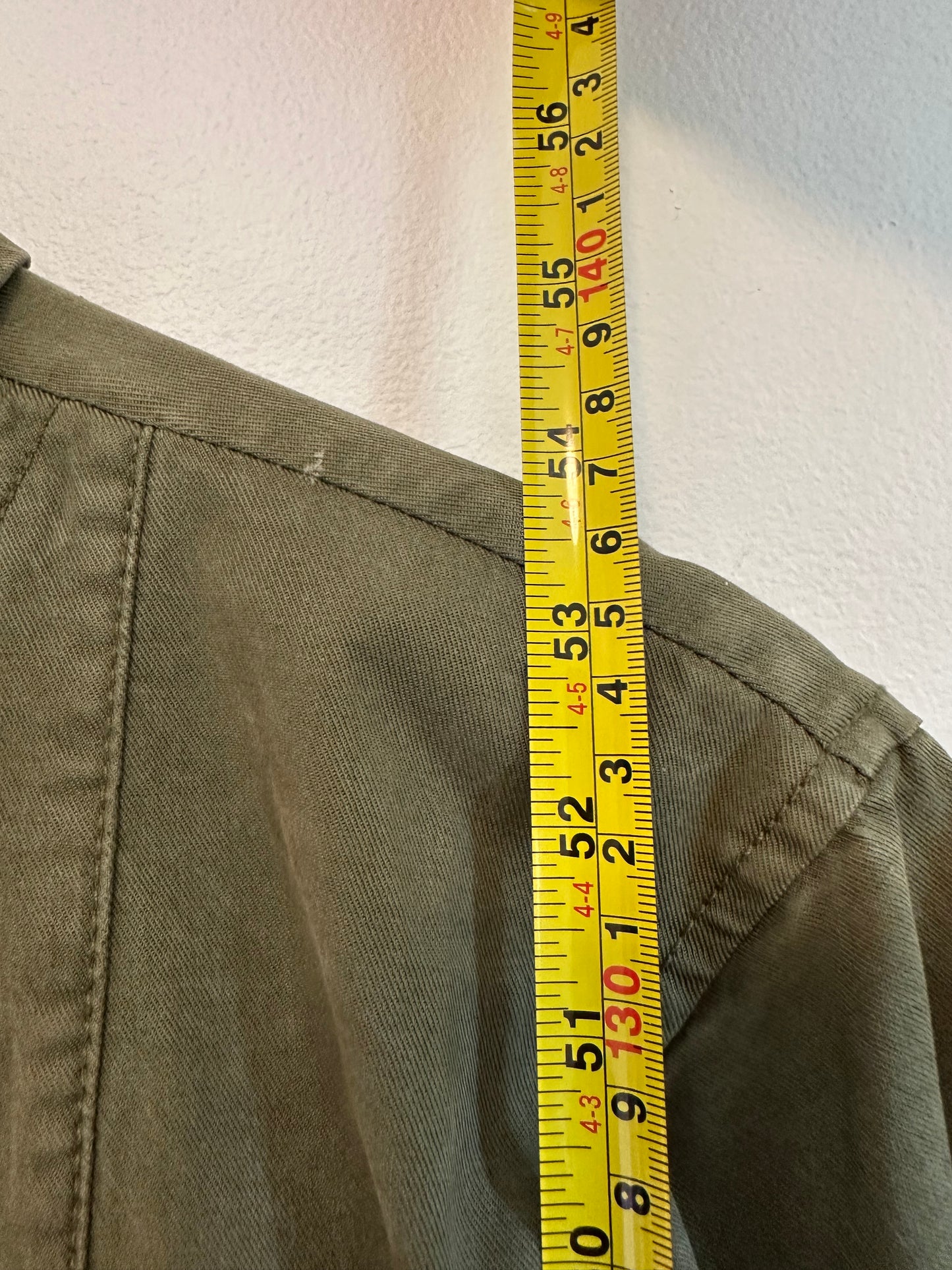 Alex Mill Expedition Jumpsuit in Olive Green Washed Twill | Size Small