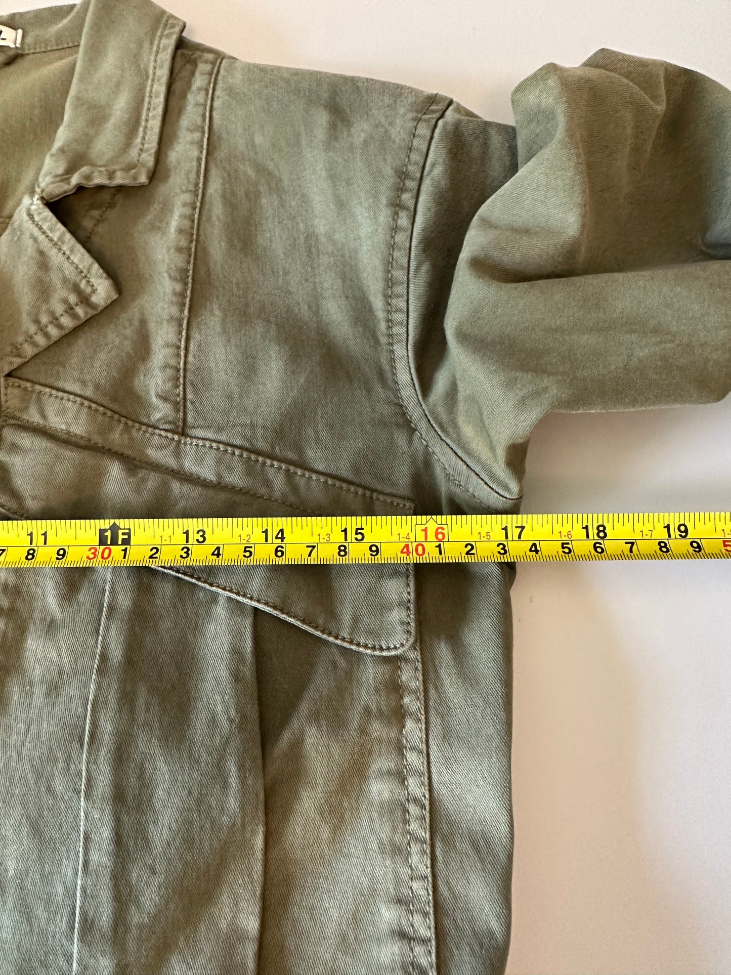 Alex Mill Expedition Jumpsuit in Olive Green Washed Twill | Size Small