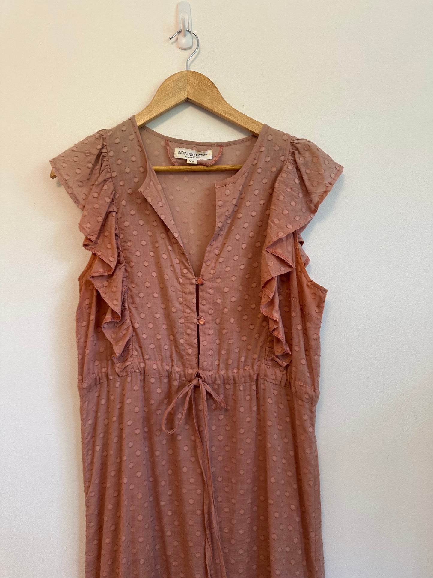 Emerson Fry Cotton Chandra Dress in Muted Clay | Size XS