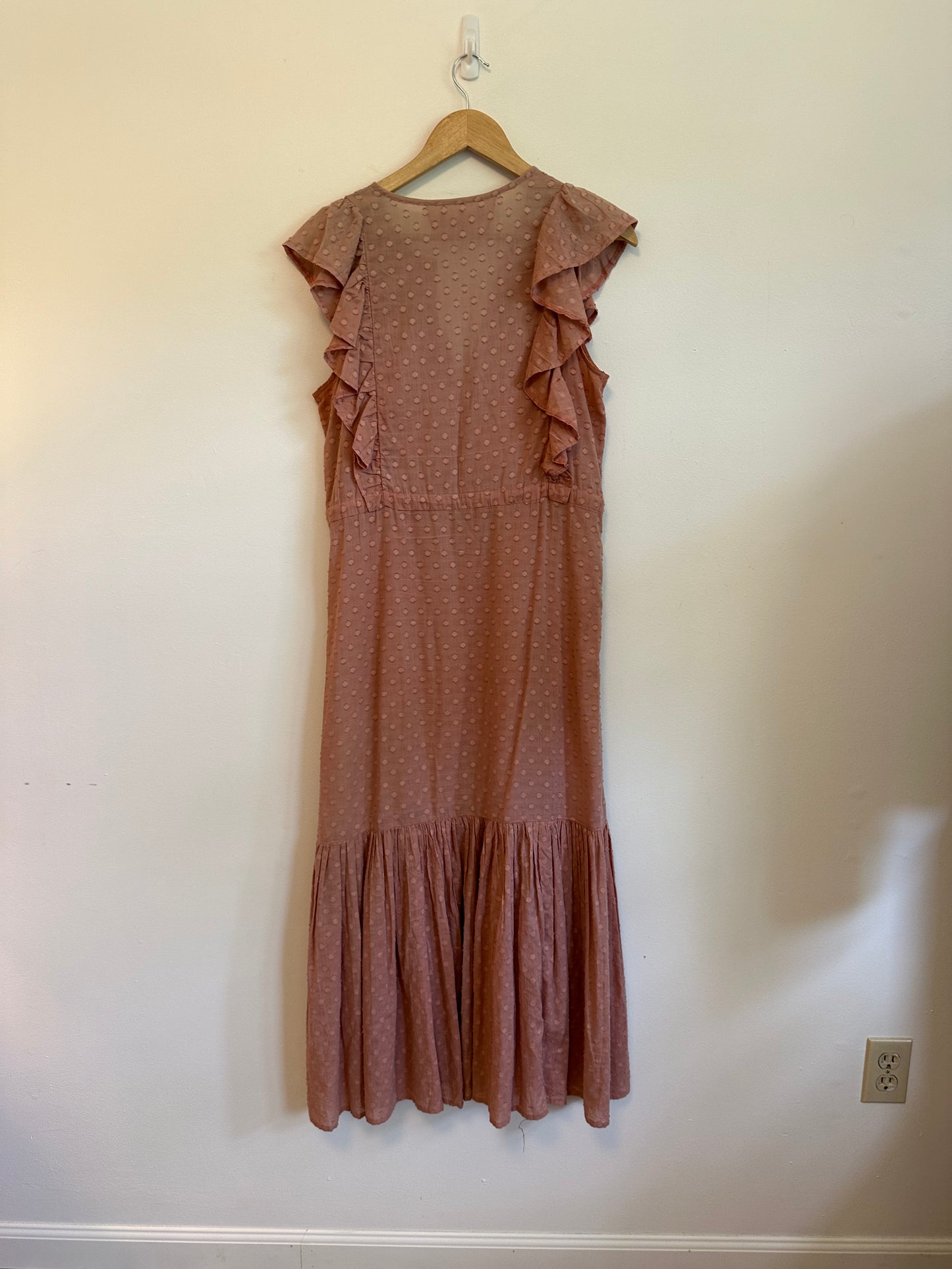 Emerson Fry Cotton Chandra Dress in Muted Clay | Size XS