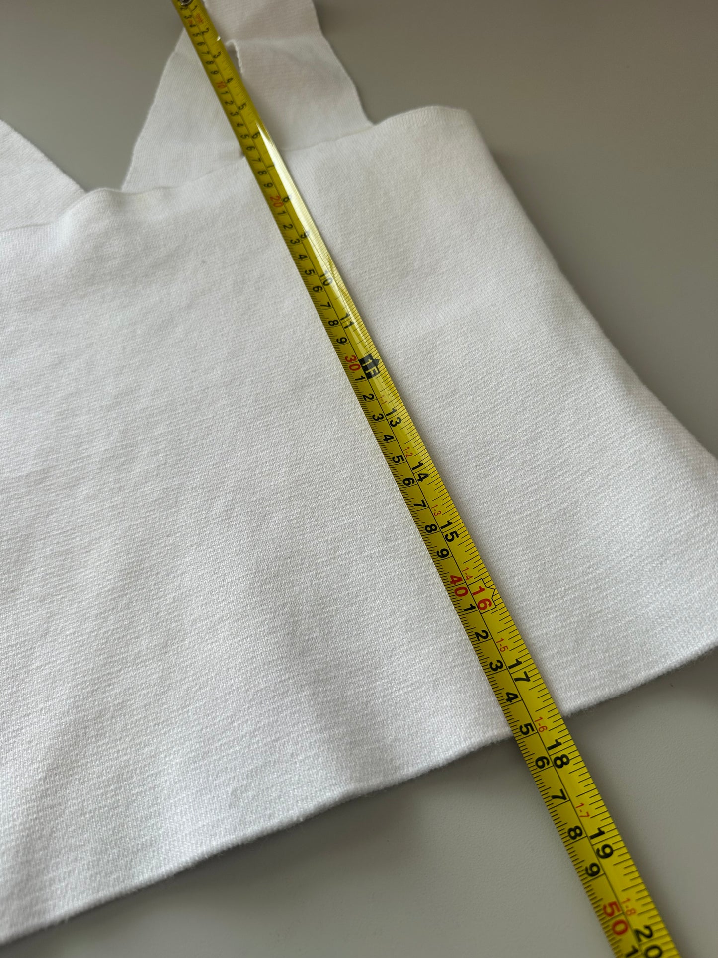 525 America Wide Strap Square Neck Knit Tank Top in Bleach White | Size Medium