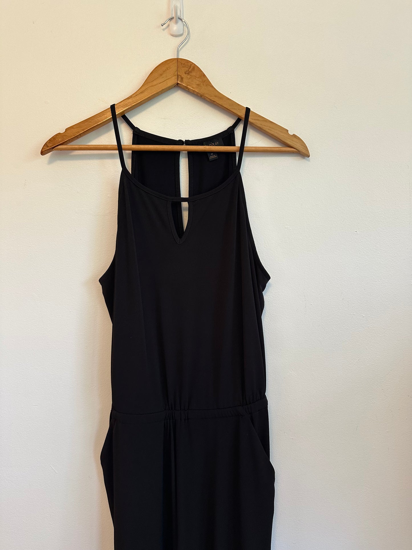 Goldray Wide Leg Jersey Jumpsuit in Black | Size Medium