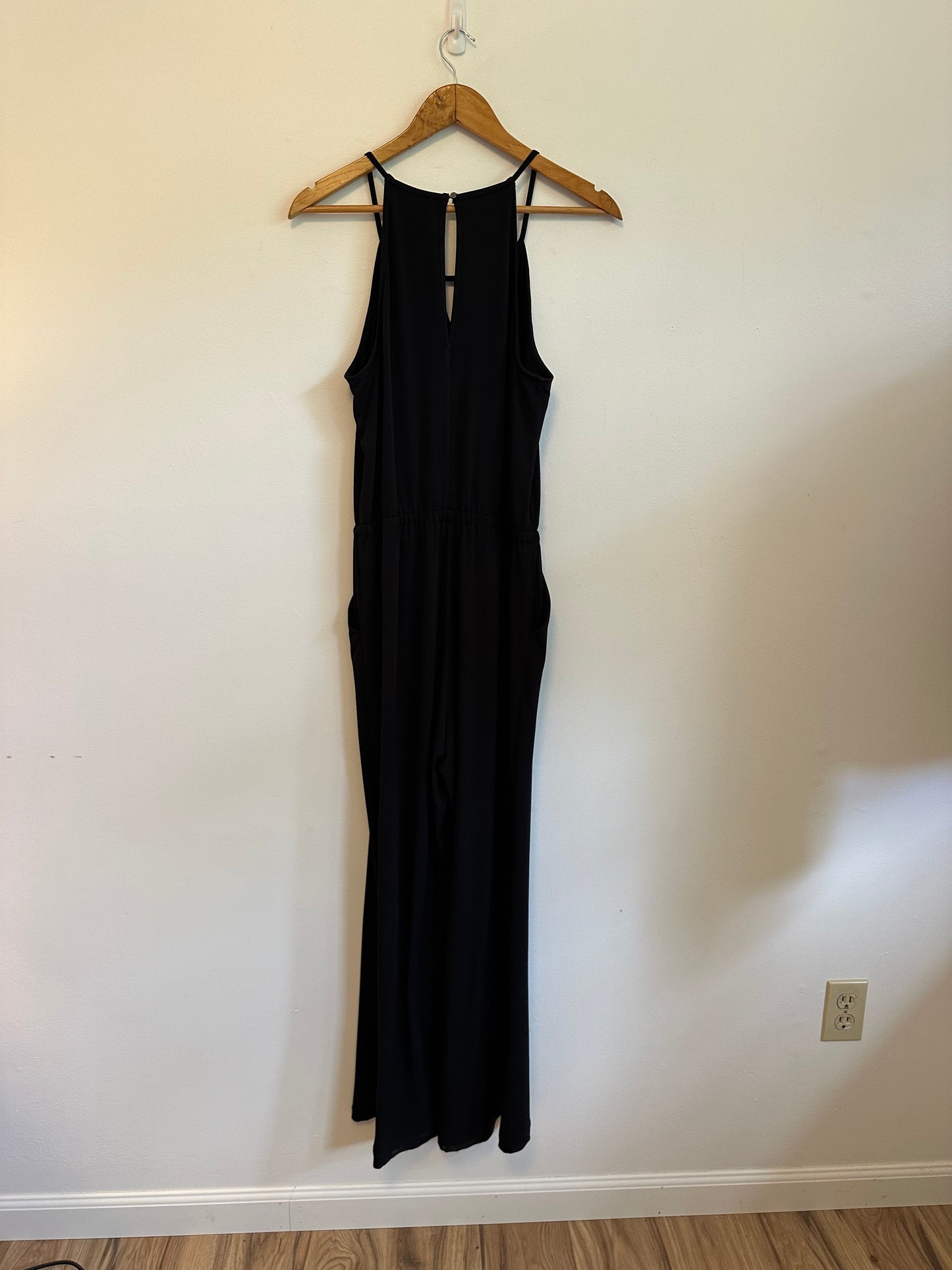 Goldray Wide Leg Jersey Jumpsuit in Black | Size Medium