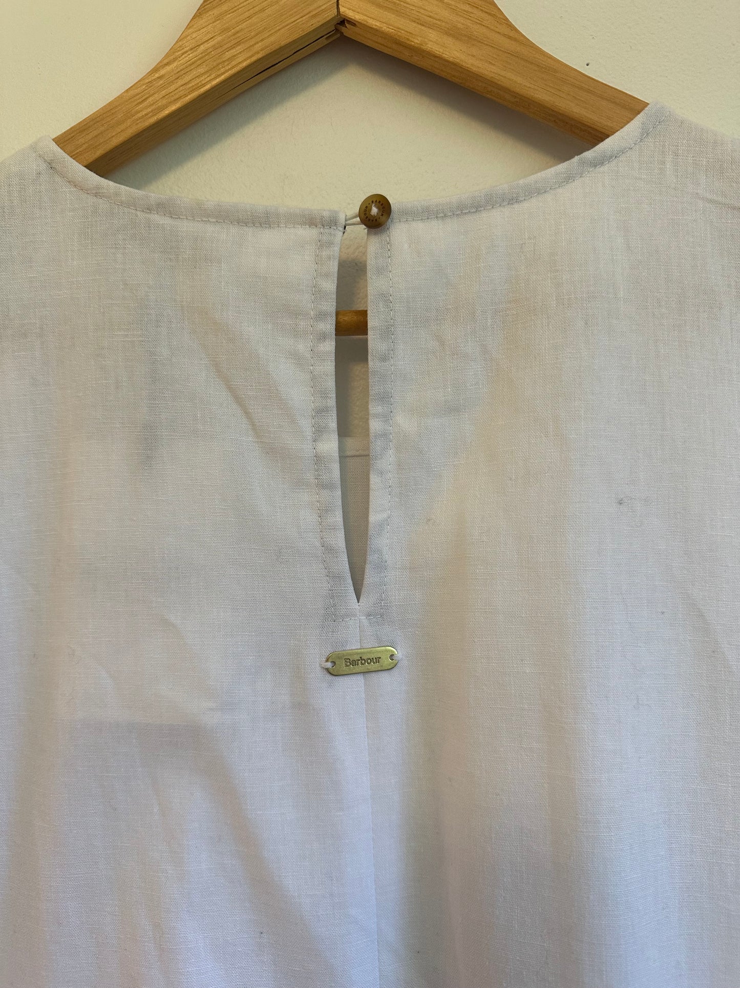 NWT Barbour Lucy Mini Dress in White | Size 8