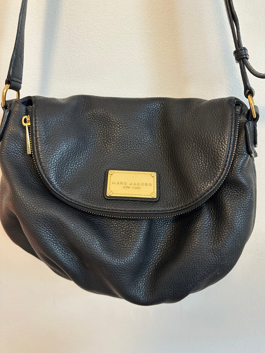 Marc by Marc Jacobs Classic Q Natasha Crossbody Bag in Black Pebbled Leather