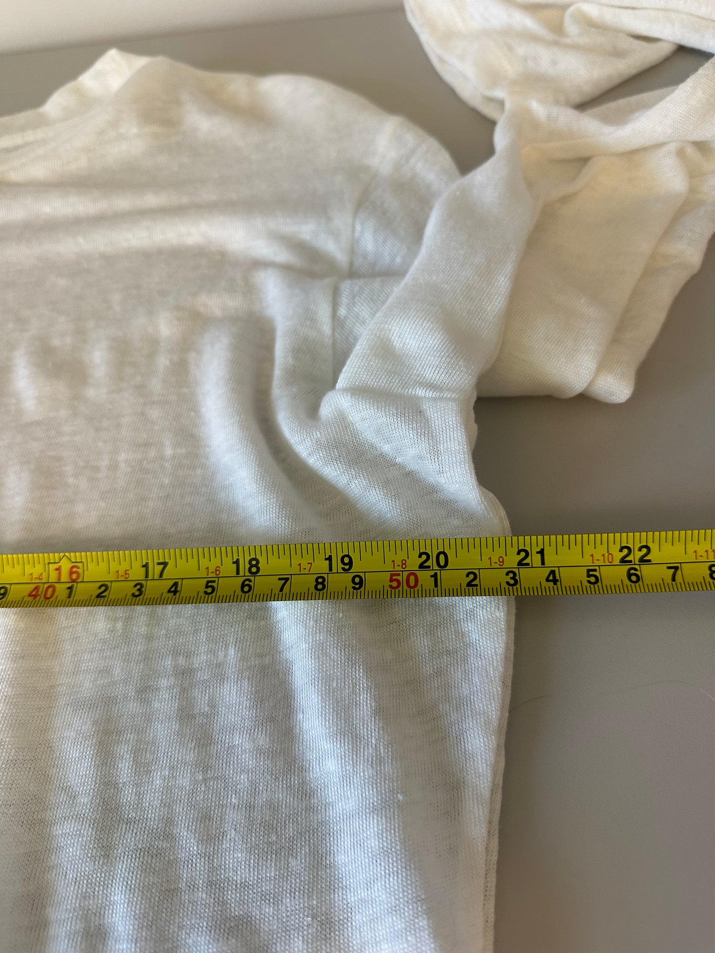 NWT Emerson Fry Linen Long Sleeve Crewneck White T-Shirt | Size Large