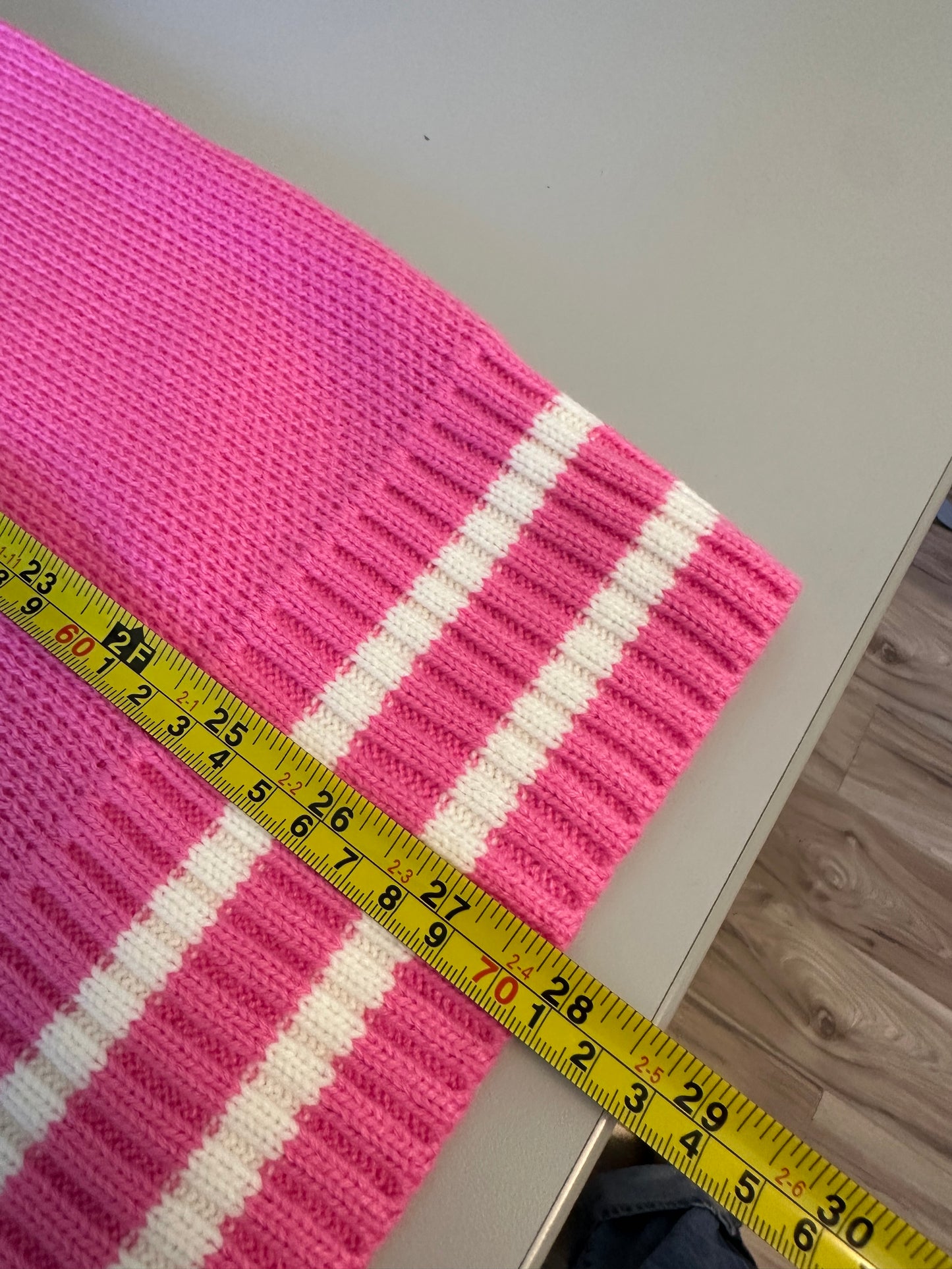 NWT Peach Love Oversized Neon Pink Ski Logo Sweater | Size Medium