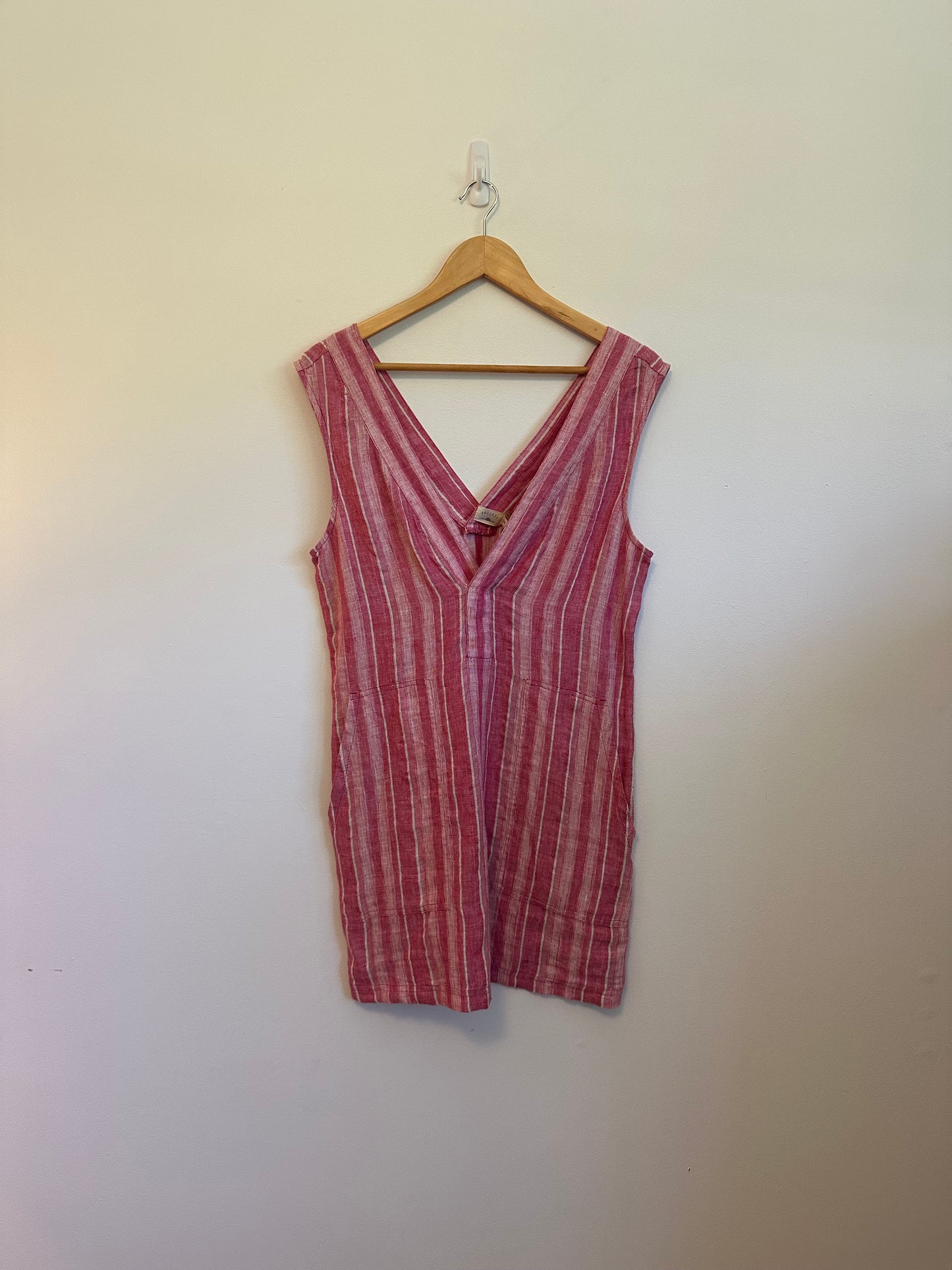 NWT Faherty Azure Linen Dress in Granita Stripe | Size XS