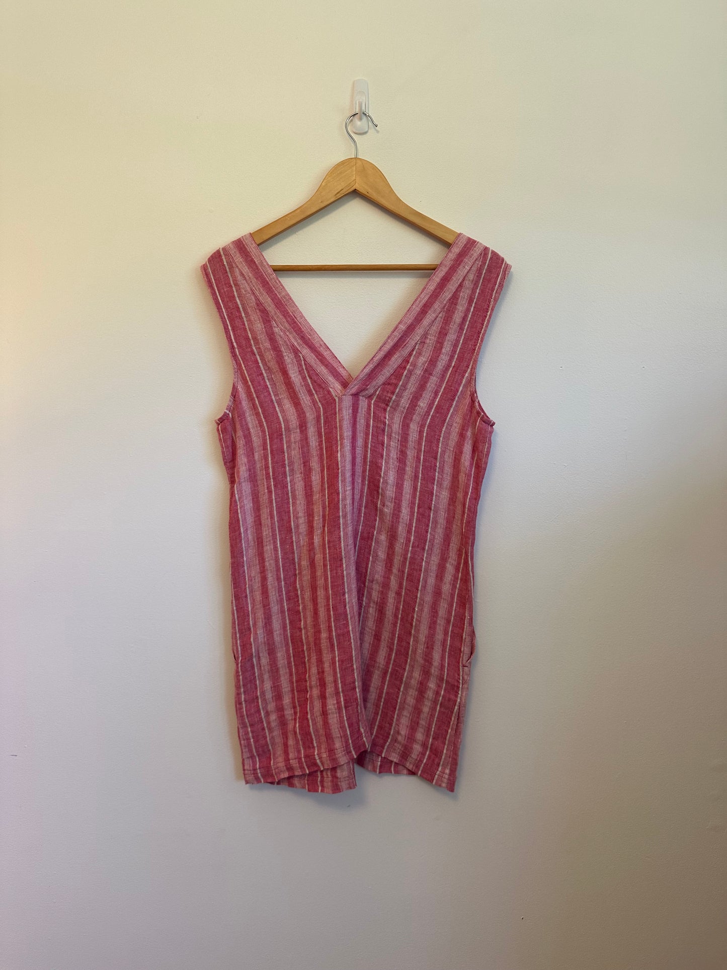 NWT Faherty Azure Linen Dress in Granita Stripe | Size XS