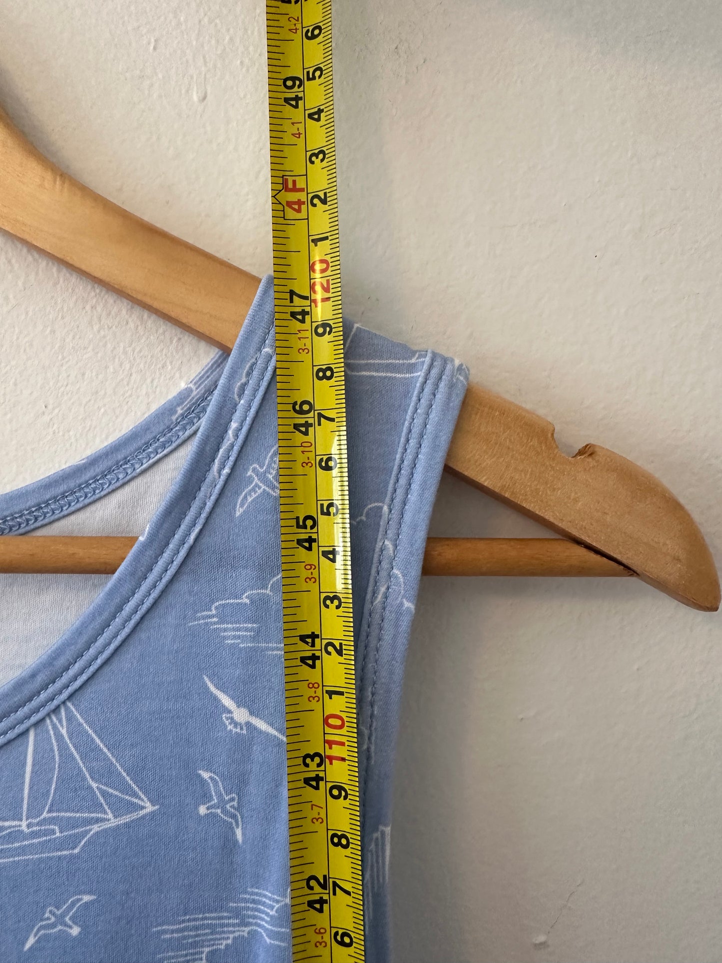 Nantucket Kids Blue Printed Tank Dress | Size Large
