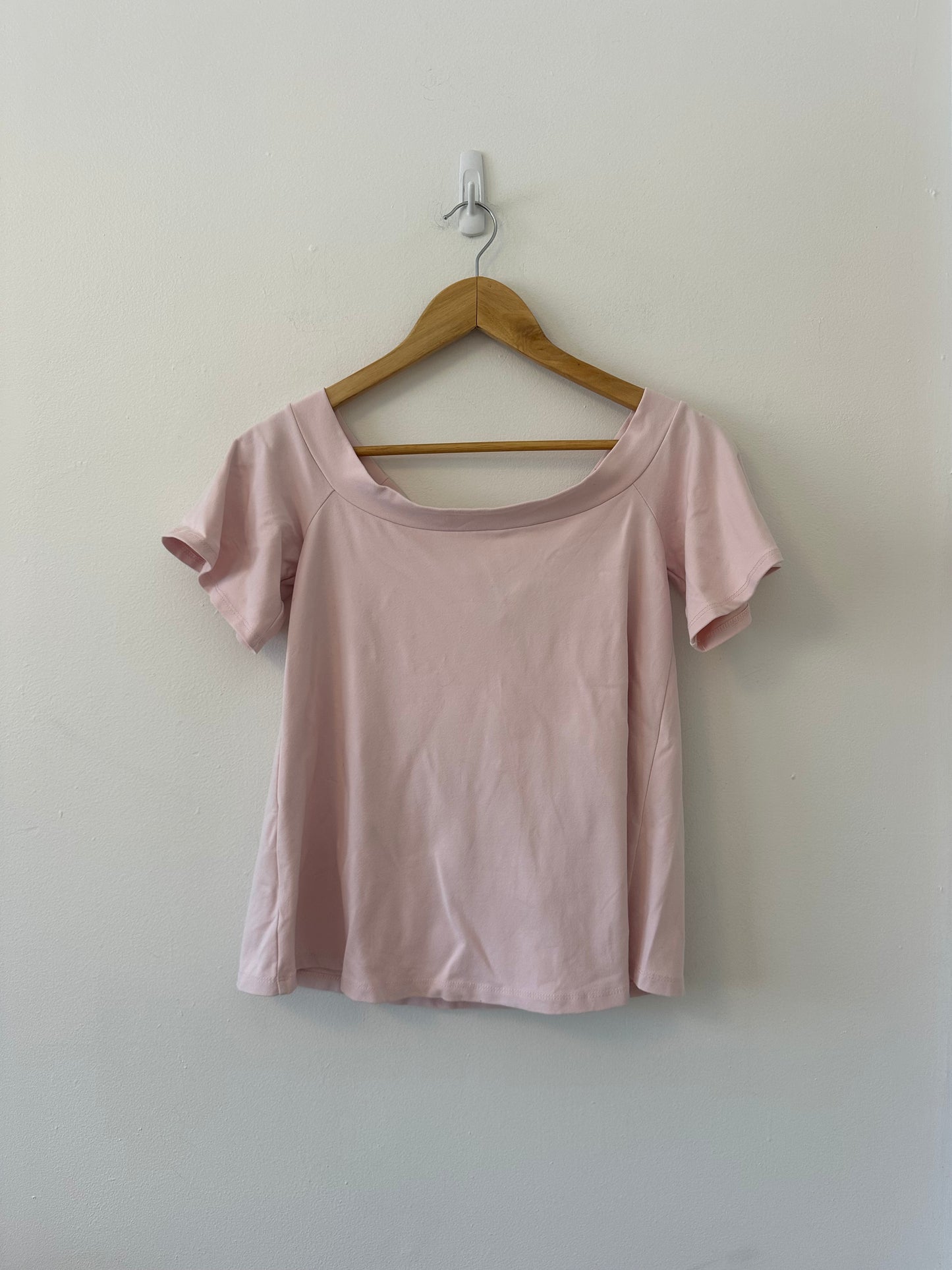 Susana Monaco Ballet Pink Bow Back T-Shirt | Size Small