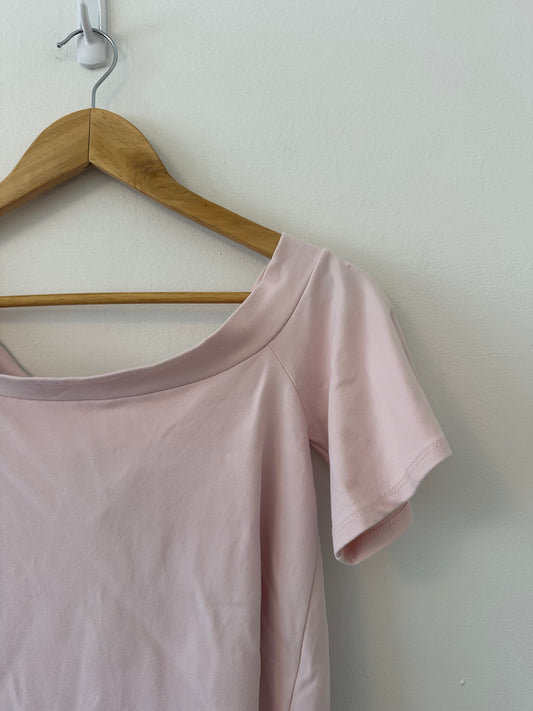 Susana Monaco Ballet Pink Bow Back T-Shirt | Size Small
