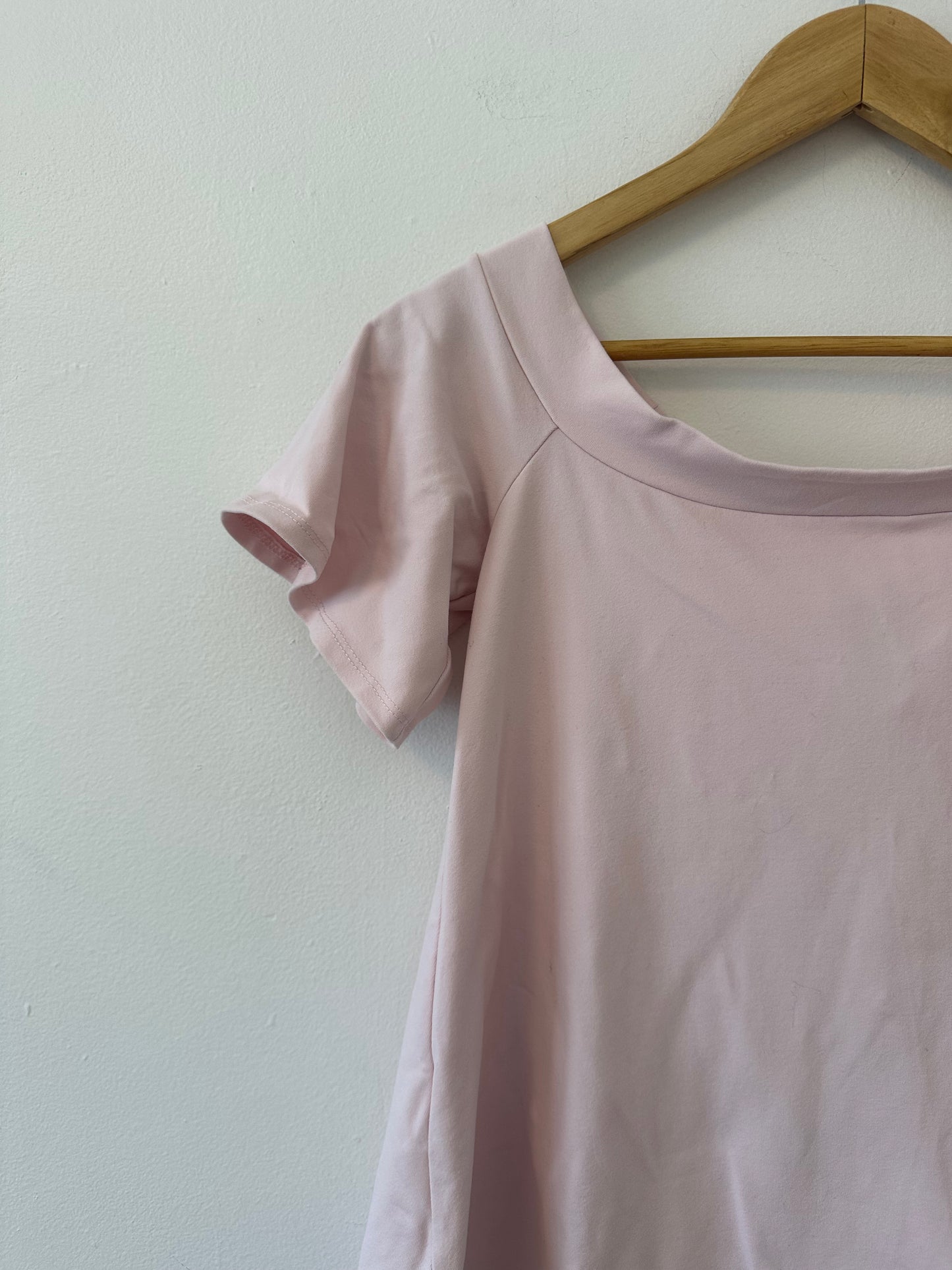 Susana Monaco Ballet Pink Bow Back T-Shirt | Size Small