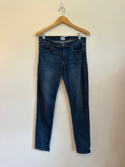 Hudson Skinny Dark Indigo Wash Mid Rise Jeans | Size 30