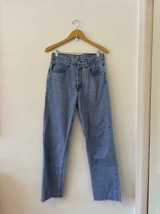 Etica Carine High Waist Straight in Cyclone Violet | Size 29