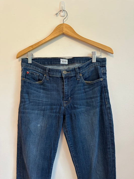 Hudson Skinny Dark Indigo Wash Mid Rise Jeans | Size 30