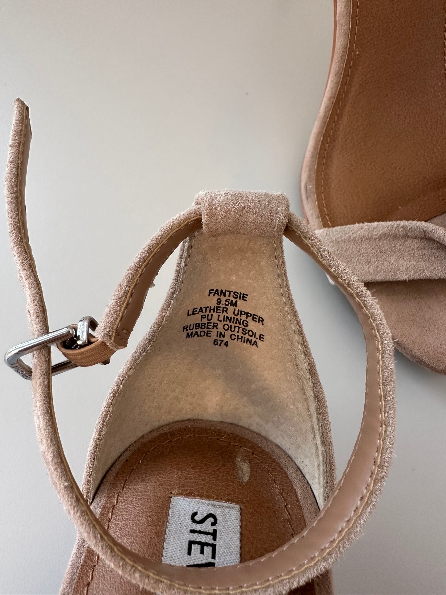 Steve Madden Adelle Tan Suede Strappy Heels | Size 9.5