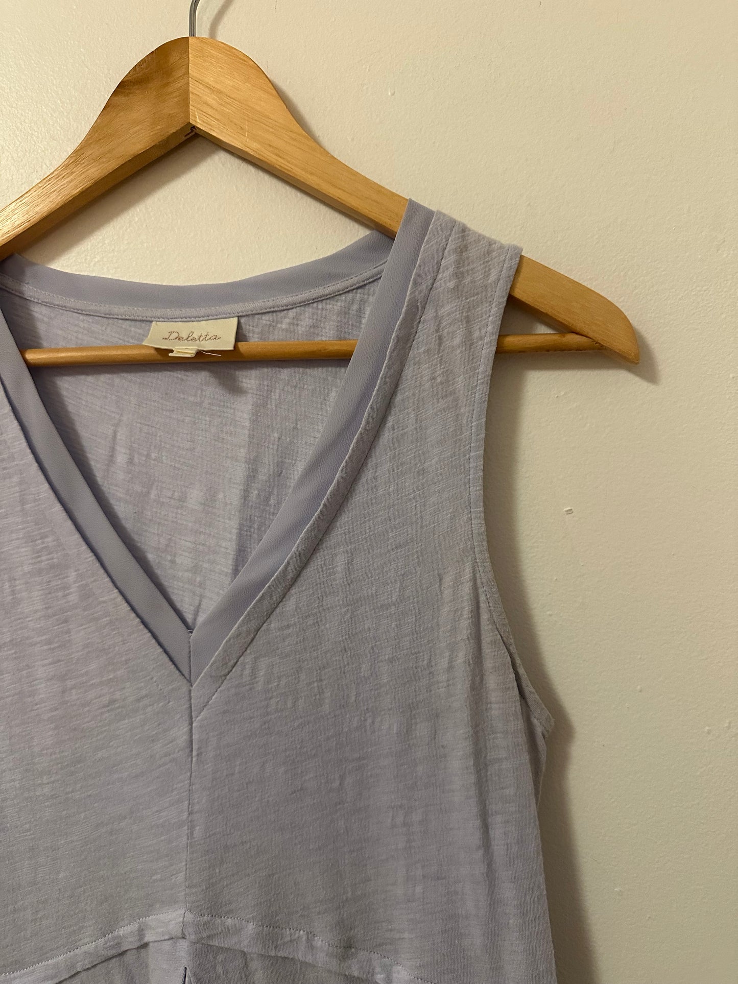 Anthropologie Deletta Amalia Peplum Tank Top in Lavender | Size Medium