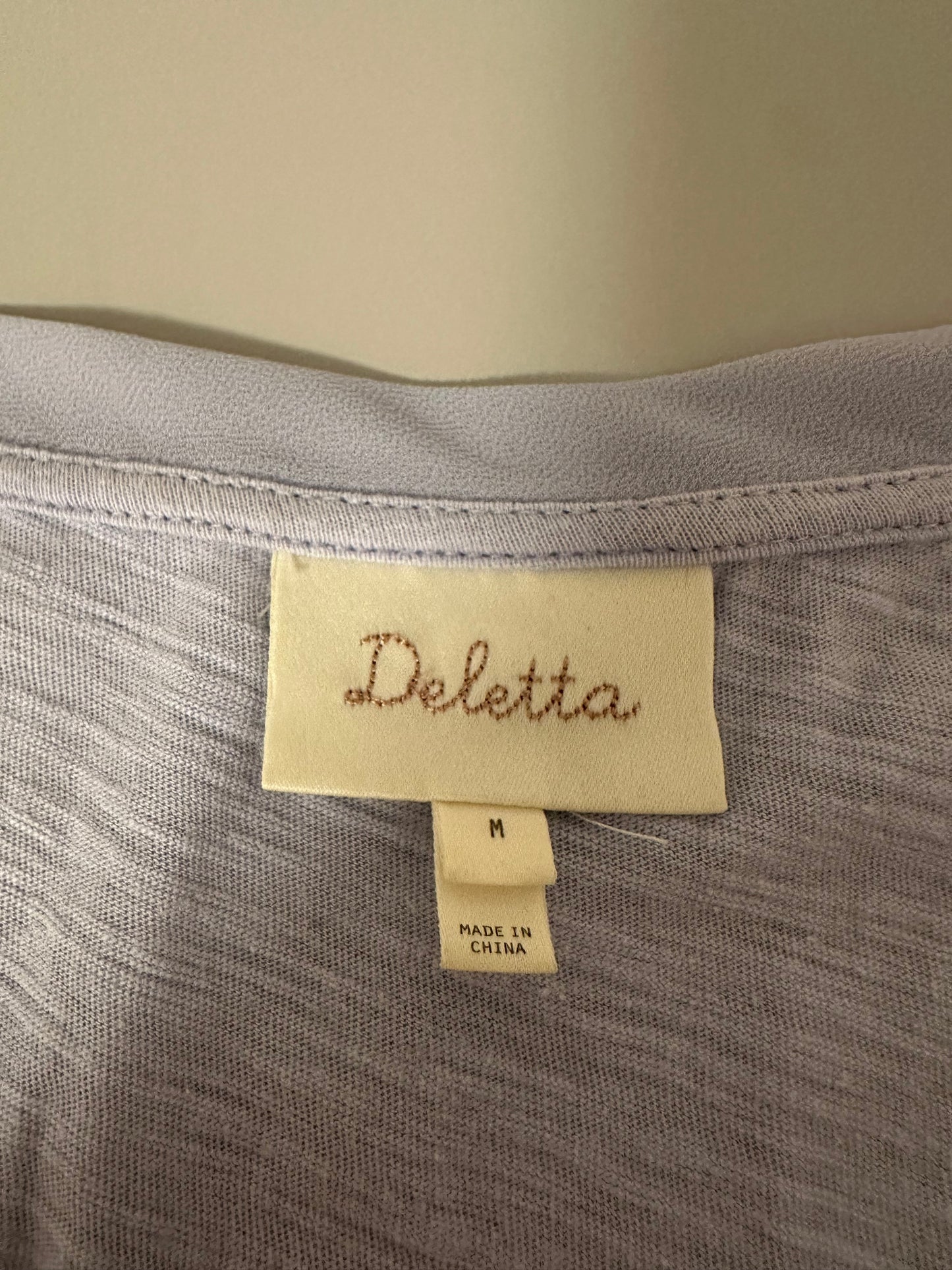 Anthropologie Deletta Amalia Peplum Tank Top in Lavender | Size Medium