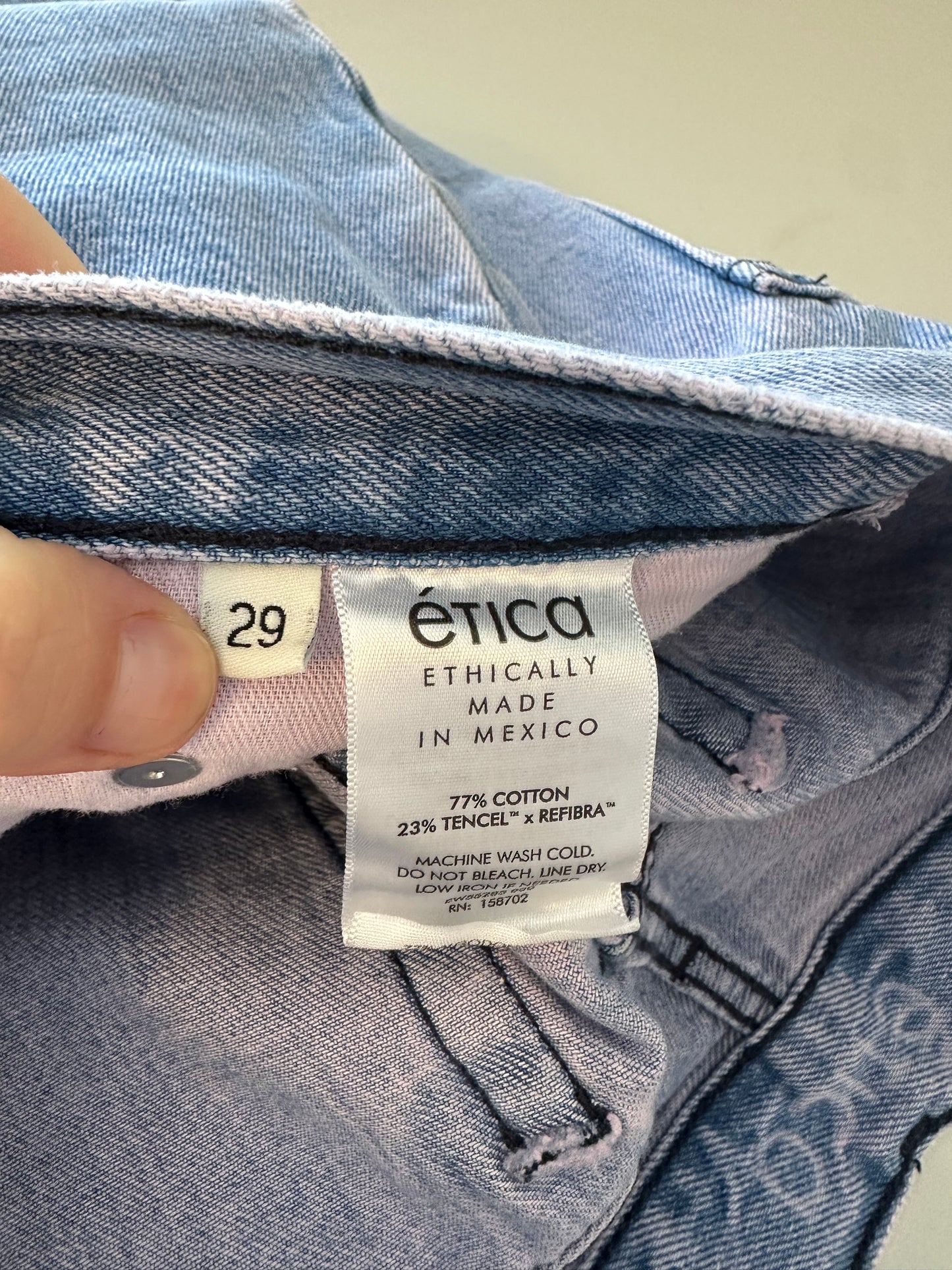 Etica Carine High Waist Straight in Cyclone Violet | Size 29