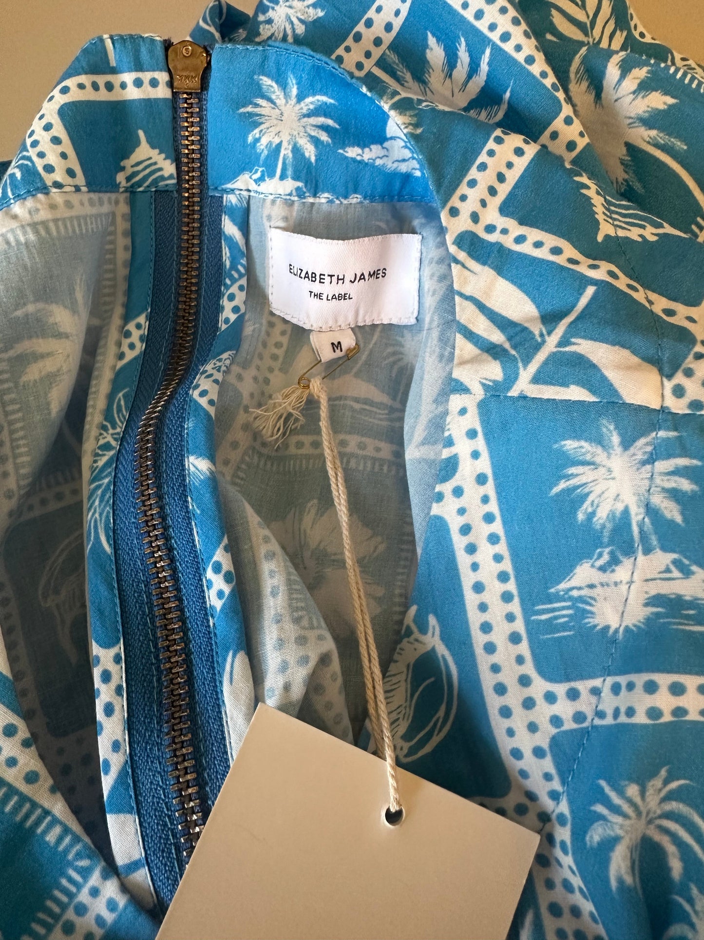 NWT Elizabeth and James Ellie Dress in Postcard Blue | Size Medium