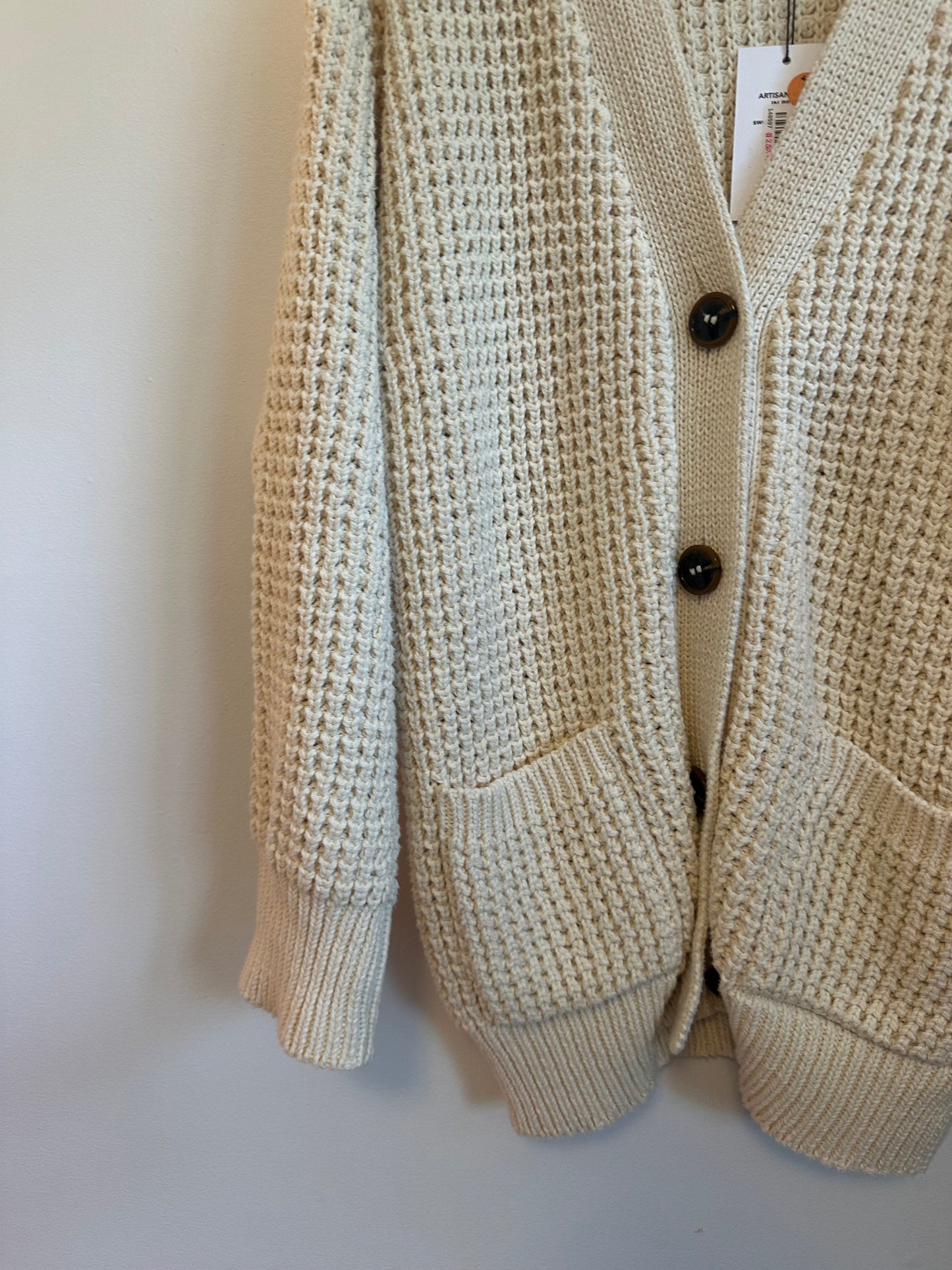 NWT Emerson Fry Cozy Cotton Cardigan in Ivory | Size Medium