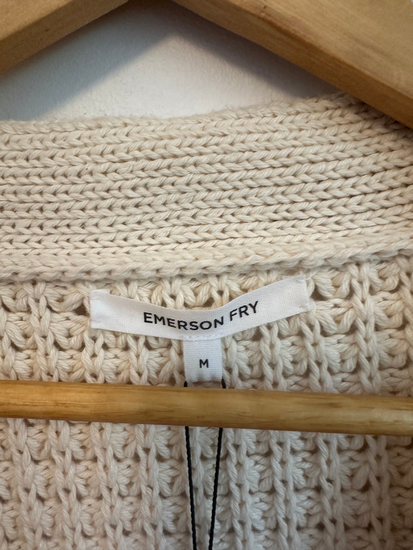 NWT Emerson Fry Cozy Cotton Cardigan in Ivory | Size Medium
