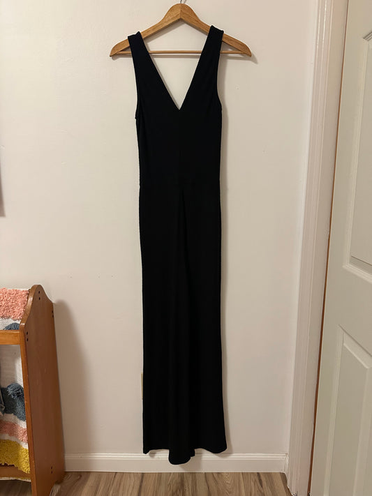 NWT Gap Ribbed Sleeveless Wide Leg Jumpsuit in Black | Size Small