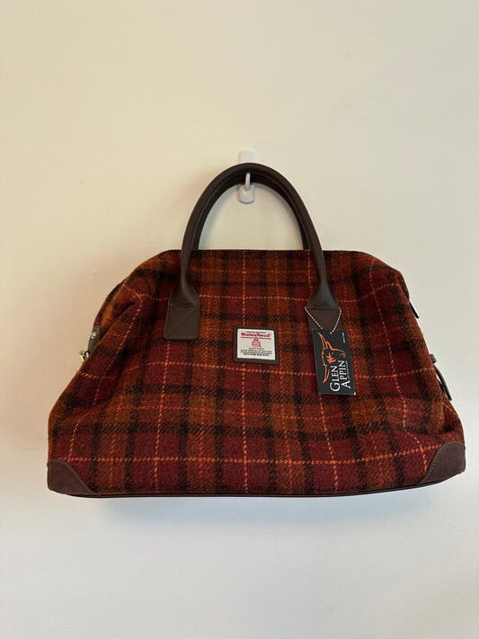 NWT Glen Appin Harris Tweed Overnight Bag