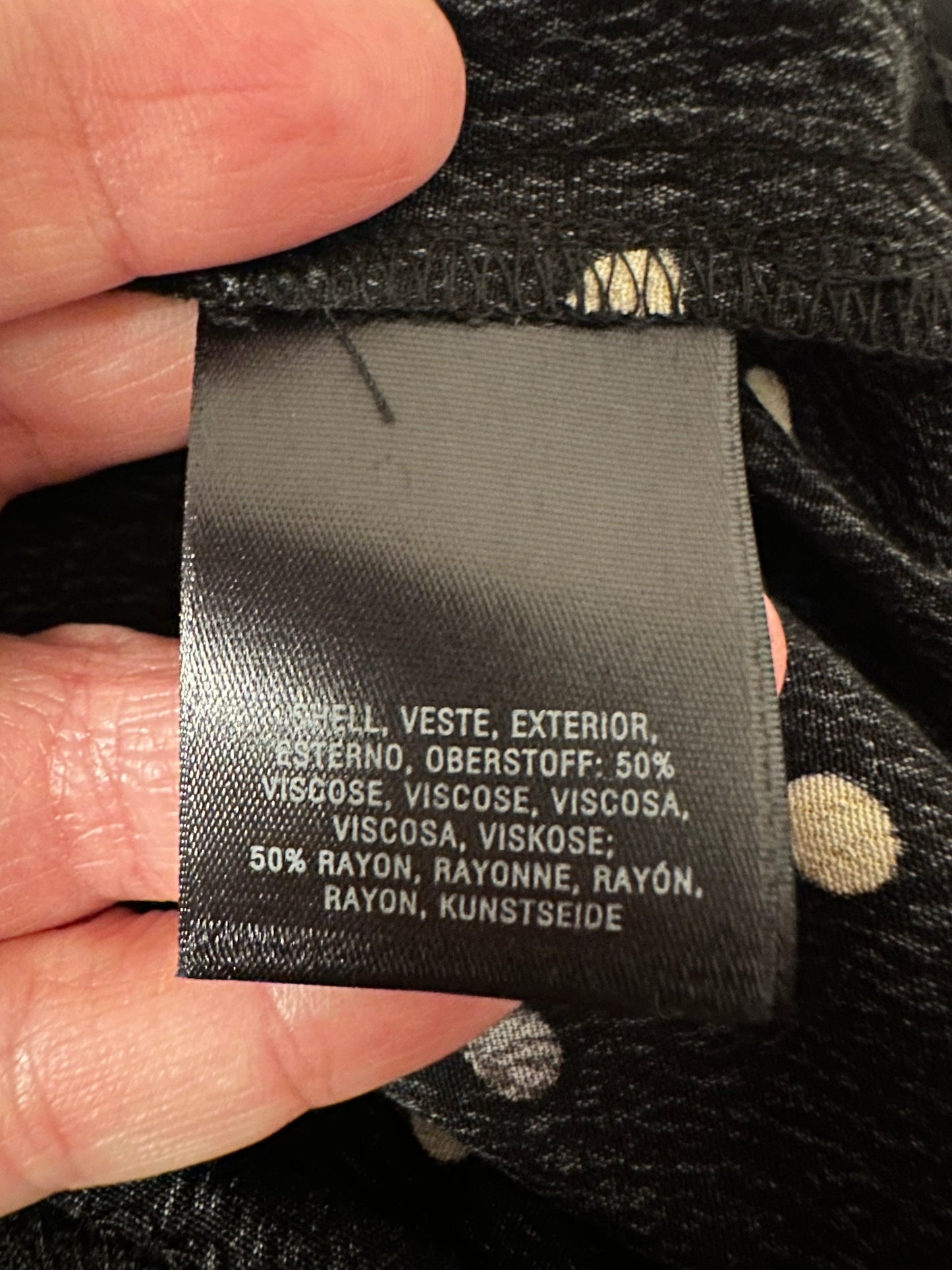 Anthropologie HD in Paris Felicity Mini Dress in Black with Metallic Polka Dots