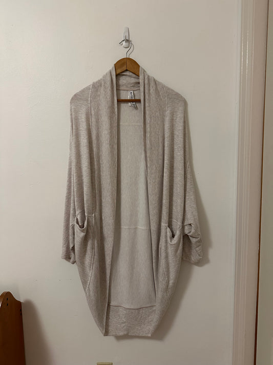 Athleta Ethereal Cocoon Wrap Cardigan in Heathered Gray | Size S/M