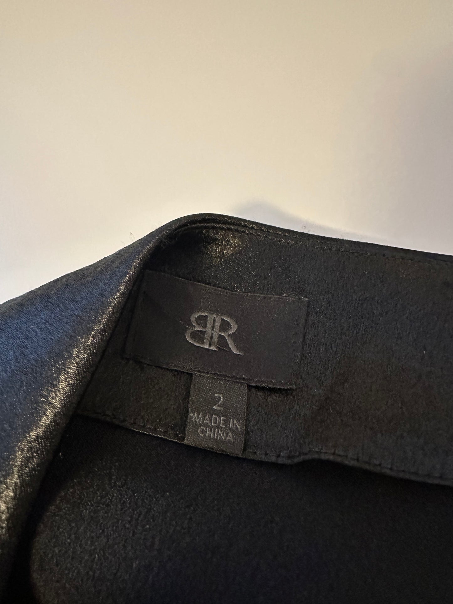 Banana Republic Black Satin Split Sleeve Mini Dress | Size 2