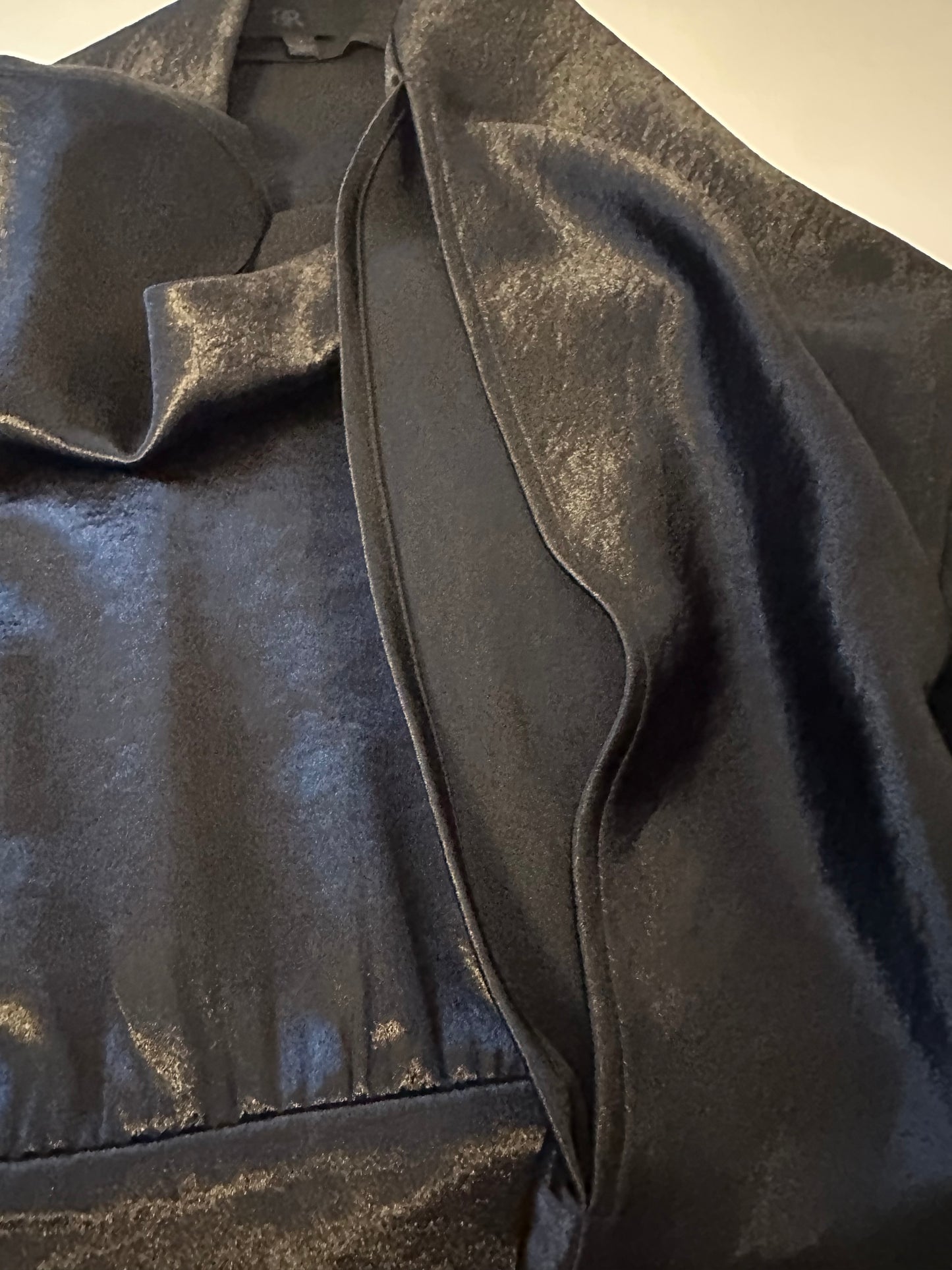 Banana Republic Black Satin Split Sleeve Mini Dress | Size 2