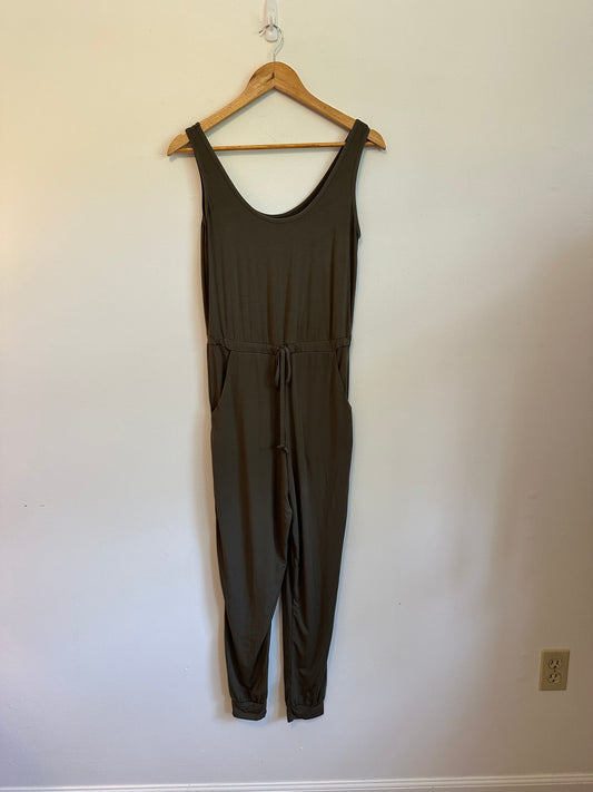 Commando Butter Tank Jogger Jumpsuit in Olive Green | Size XS
