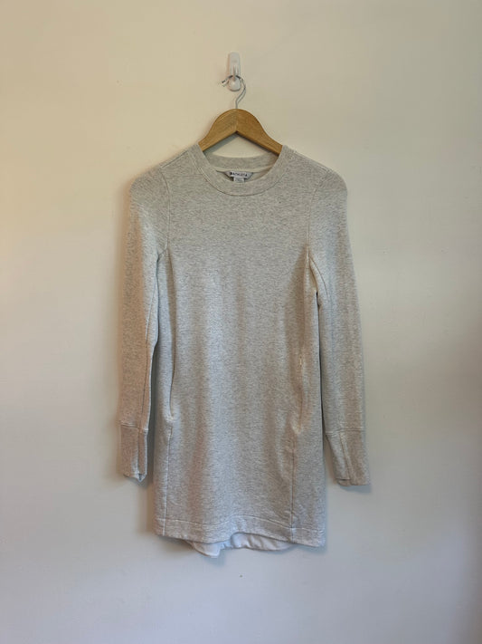 Athleta Light Gray Heather Tencel Sweatshirt Dress | Size XS