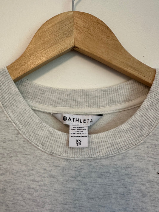 Athleta Light Gray Heather Tencel Sweatshirt Dress | Size XS