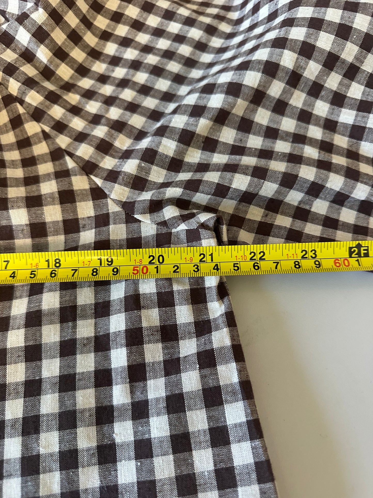 NWT Emerson Fry Belle Blouse in Cocoa Gingham | Size Medium