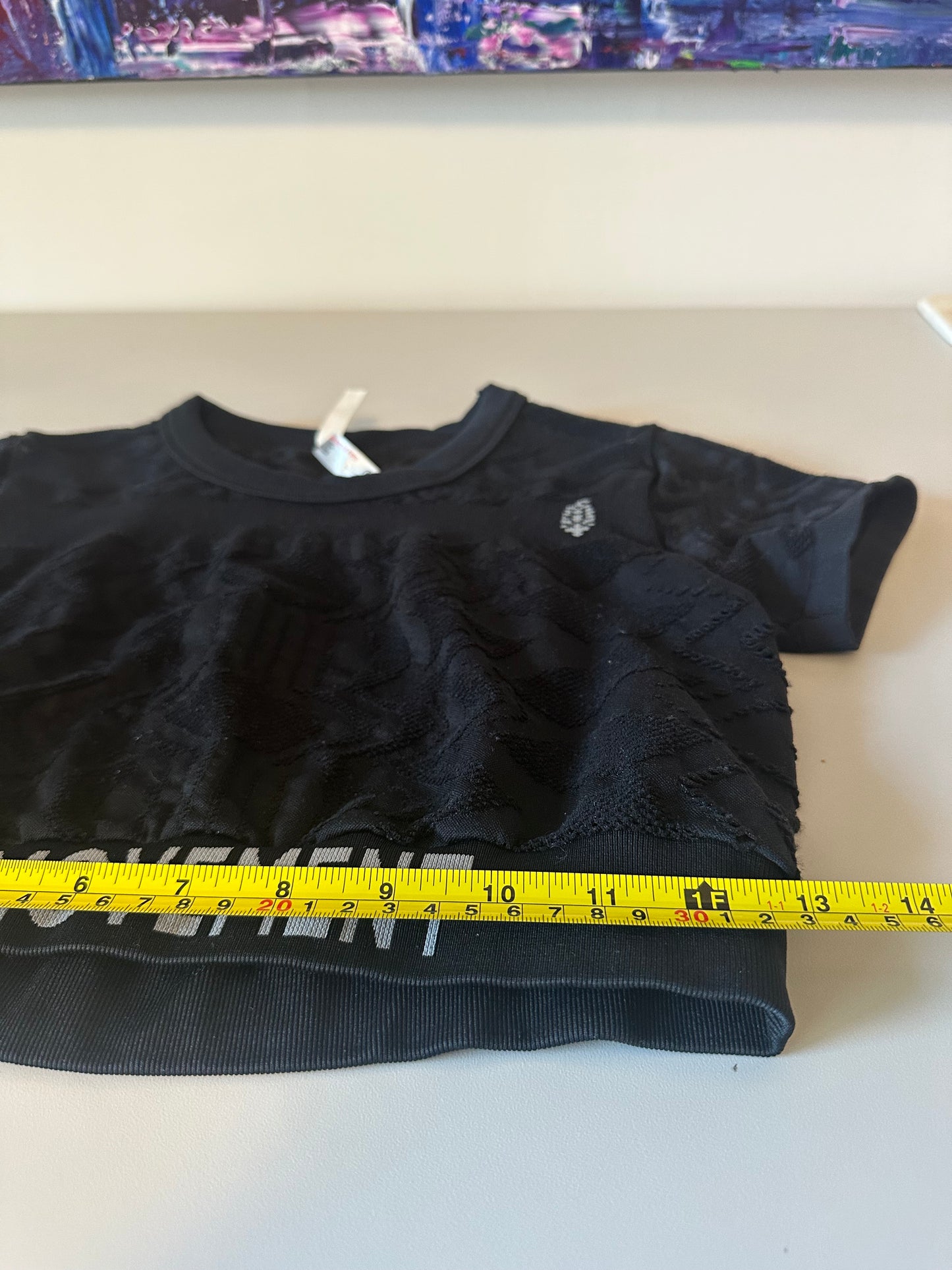 NWT FP Movement by Free People Run The Distance Baby Tee in Black | Size M/L