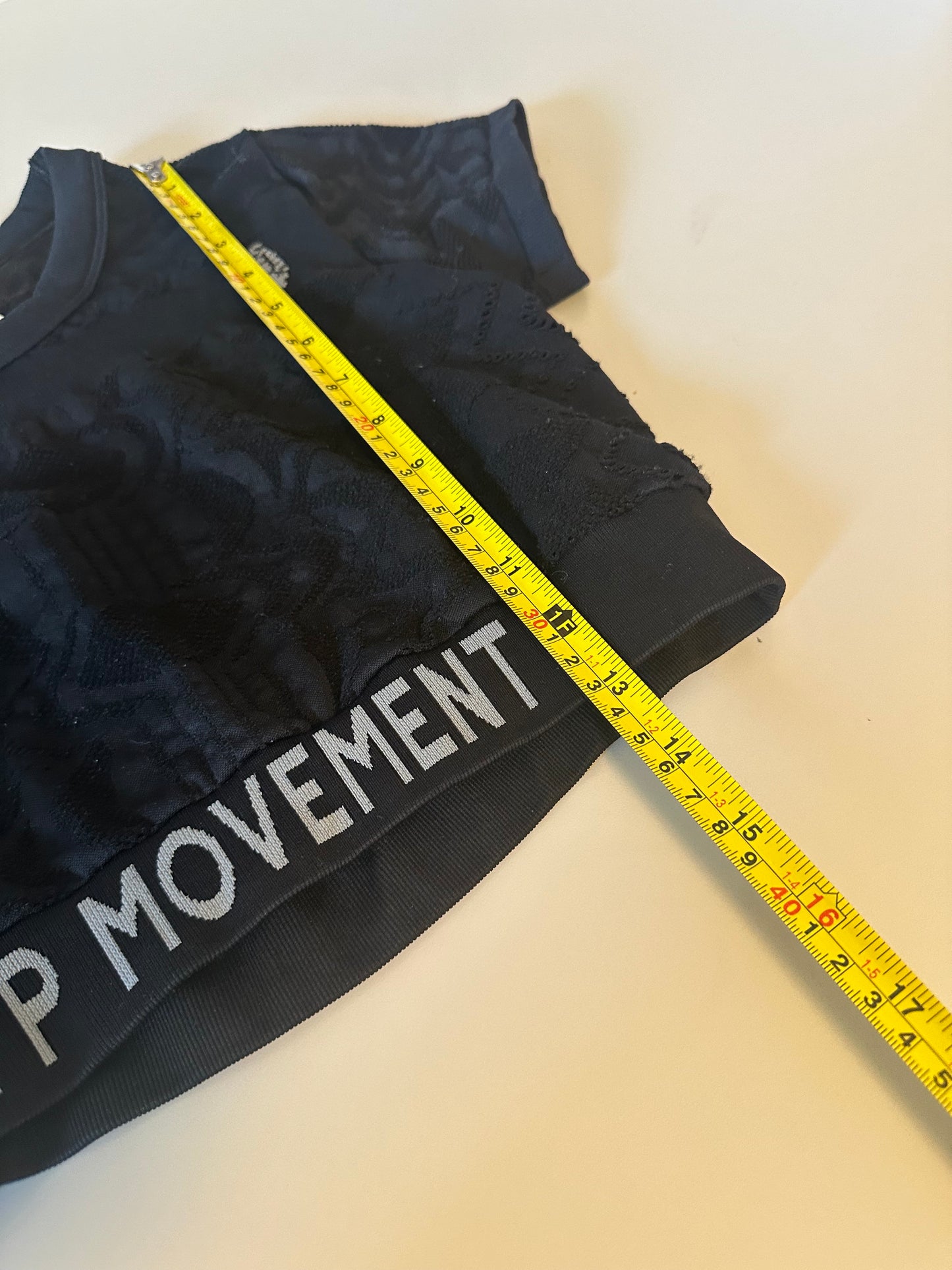 NWT FP Movement by Free People Run The Distance Baby Tee in Black | Size M/L